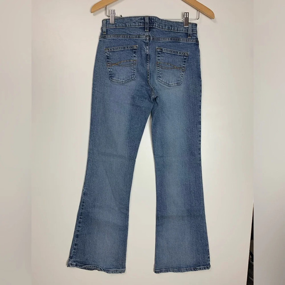 VTG Low Rise Flare Jeans Hip Hugger Stretch Size 28 Bluenotes  Canada Y2K Boho - Picture 2 of 10